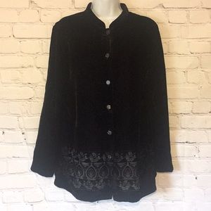 Jaclyn Smith Velour Blouse